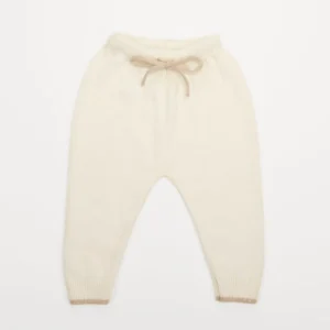 MILANO 100% kašmyro kūdikio kelnės – tyras baltas komfortas ir prabanga kiekvienai dienai